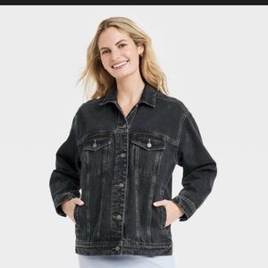 Universal Thread Black Jean Jacket Relaxed Fit